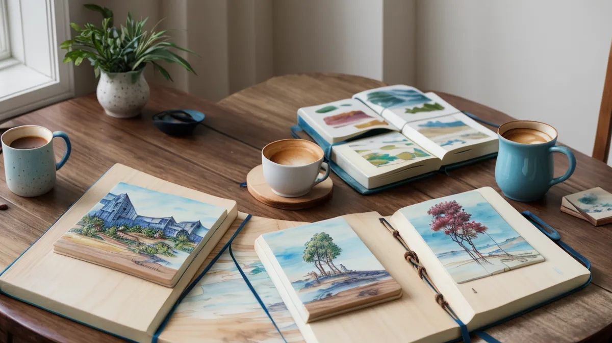 Aquarell-Fehler korrigieren für Anfänger: ein zu dunkler Fleck wird mit einem feuchten Pinsel aus dem Himmel aufgehellt