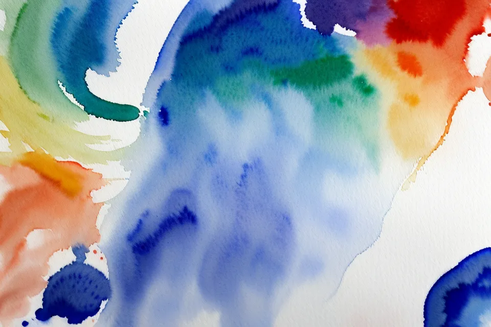 Nahaufnahme einer Aquarell-Palette beim Mischen von Komplementärfarben zur Entsättigung.