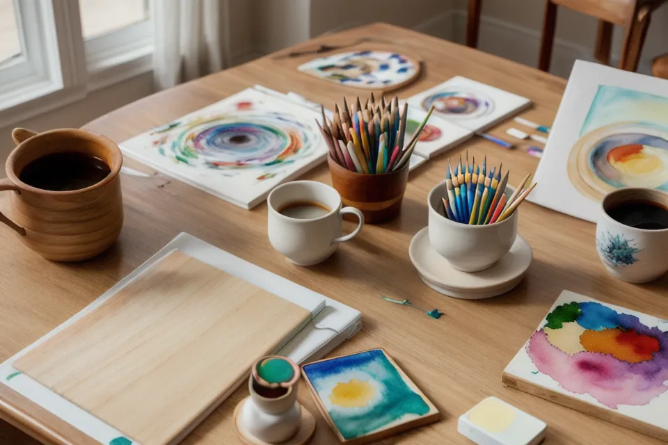 Licht und Schatten im Aquarell: gemalte Zitrone mit farbigem, violettem statt grauem Schatten für mehr Tiefe