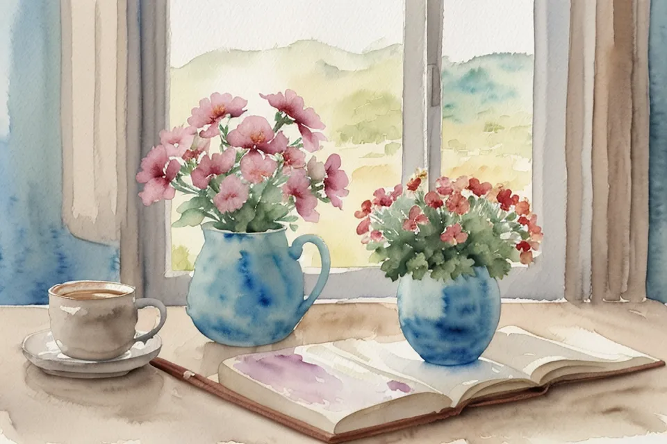 Detail vom Aquarell-Porträt: kühle Schattentöne prägen die realistische Hautfarbe