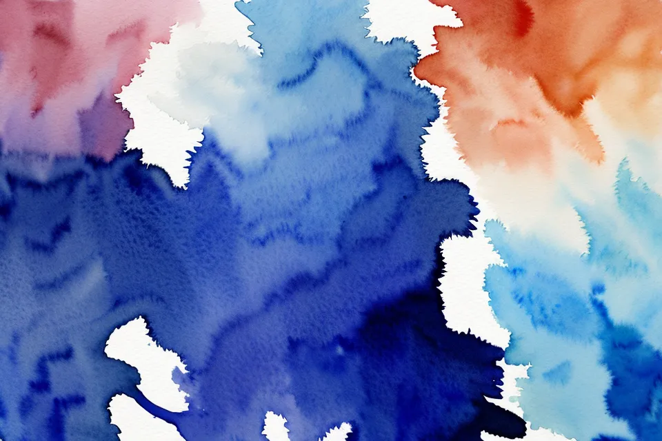 Aquarellpalette mit Blau-Braun-Mischung für die Schatten einer verschneiten Winterlandschaft