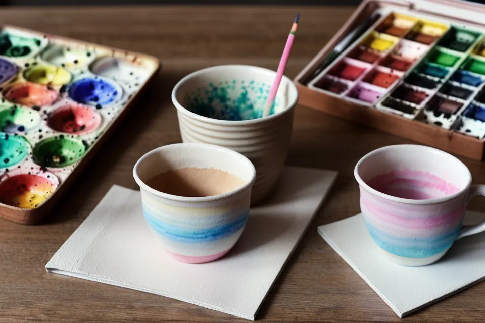 Bleistiftskizze neben Aquarellbild – kreativer Ruhestand zwischen Strich und Farbe