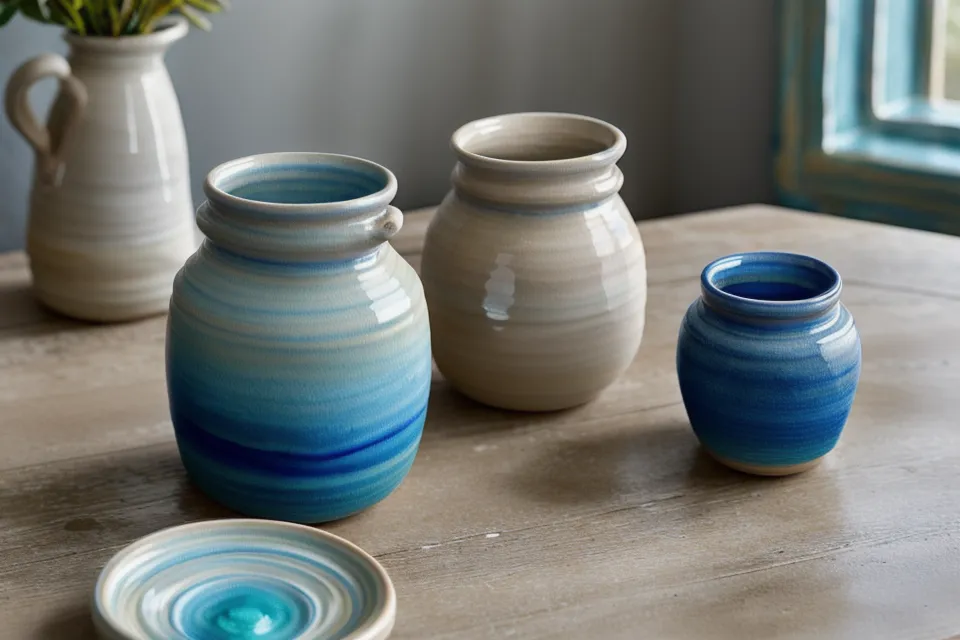 Wasserglas und Aquarellpalette auf dem Küchentisch – erster Schritt ins Aquarell-Tagebuch im Ruhestand